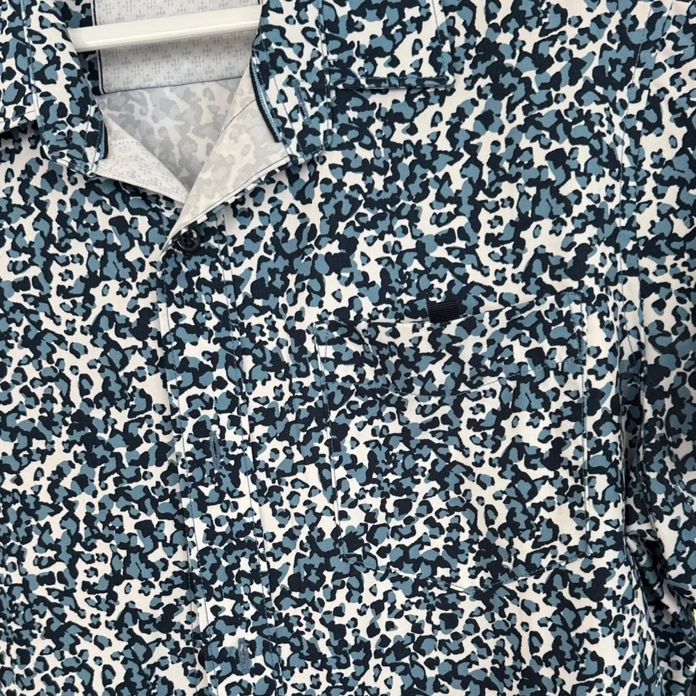 7 Diamonds Blue and White Patterned Shirt